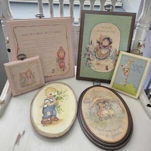 Vintage Wall Art Set with Cute Illustrations